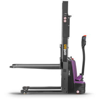 Electric Pedestrian Stacker PSM 1.2 | 1200 kg | Li-ion | AntOn by Jungheinrich - width across fork 685 mm