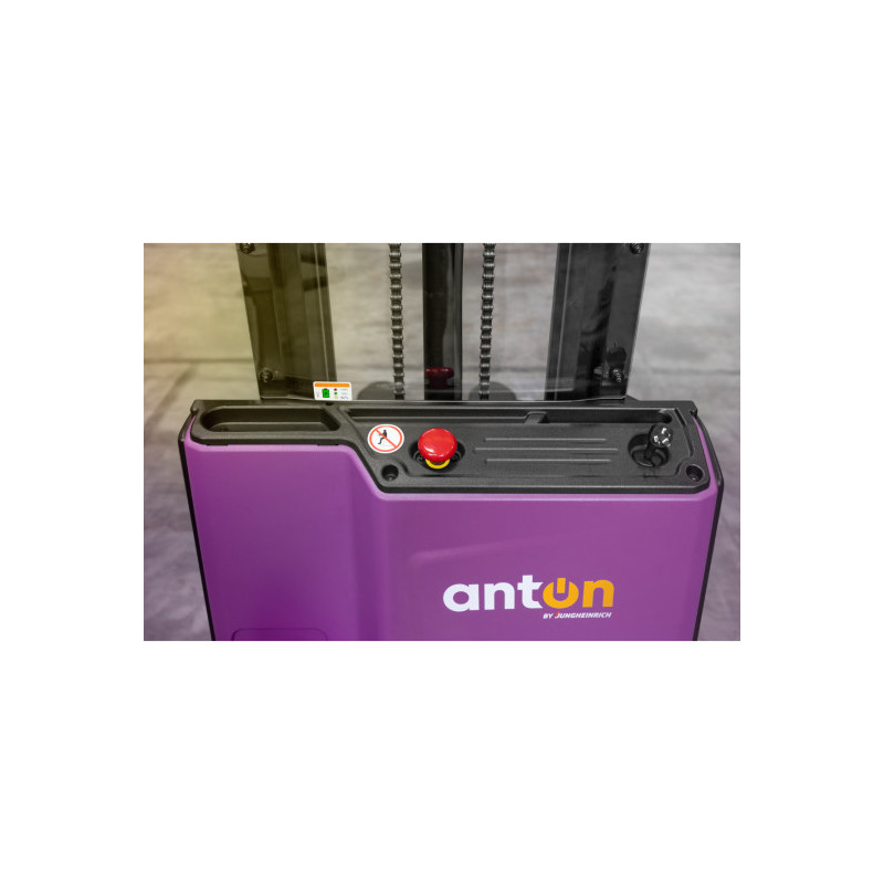 Electric Pedestrian Stacker PSM 1.2 | 1200 kg | Li-ion | AntOn by Jungheinrich - width across fork 685 mm